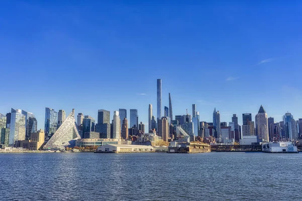 Scenic View New York Manhattan Skyline Seen Hudson River Edgewater — Photo