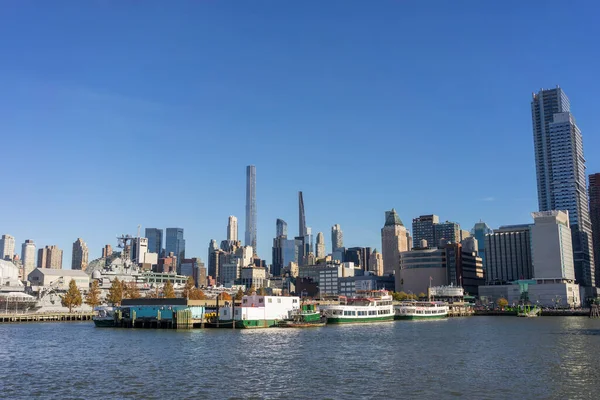 Manhattan New York November 2022 View Manhattan Skyline Hudson River — Photo