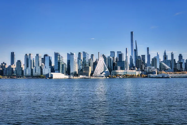 Scenic View New York Manhattan Skyline Seen Hudson River Edgewater — Stok fotoğraf