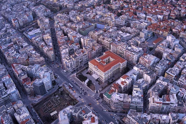 Aerial View City Thessaloniki City Greece Center You Can See — Stock Photo, Image