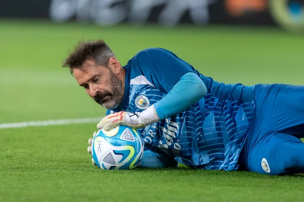 Athens Greece August 2023 Player Manchester City Scott Carson Action — Stock Photo, Image