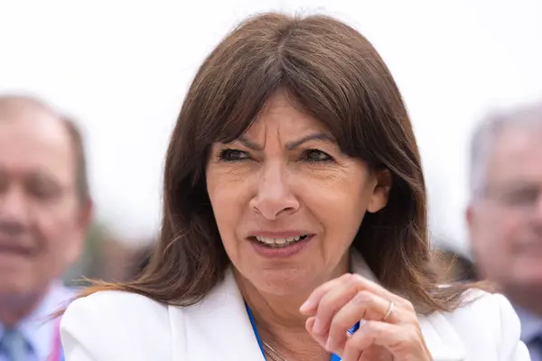 Olympia Greece April 2024 Paris Mayor Anne Hidalgo Olympic Flame Stock Picture