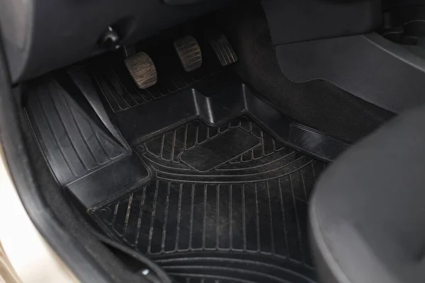 Car inside, driver foot mat