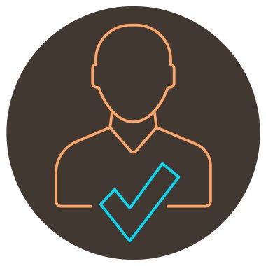 Kullanıcı kontrol satırı simgesi. Yuvarlak arkaplanda iki renk simgesi