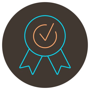 Etiket satır simgesi simgesi. Yuvarlak arkaplanda iki renk simgesi