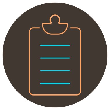 Basit pano satırı simgesi. Yuvarlak arkaplanda iki renk simgesi