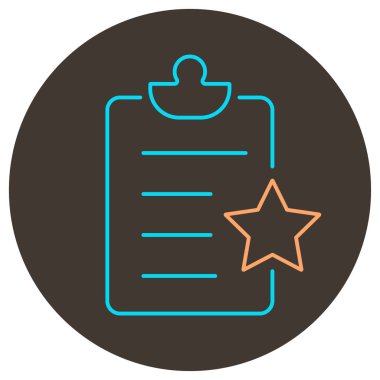 Pano derecelendirme simgesi özeti. Yuvarlak arkaplanda iki renk simgesi