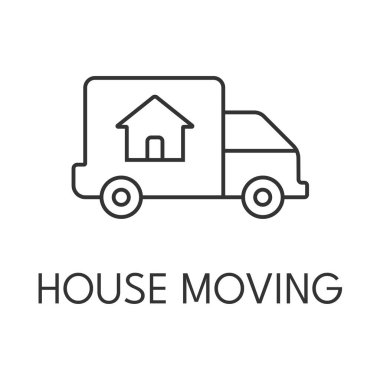 Ev ikon hatlarını değiştiriyor. Gayrimenkul basit vektör çizimi