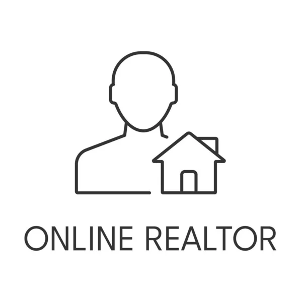 Εικονίδιο Μεσίτη Απευθείας Σύνδεση Real Estate Απλή Διανυσματική Απεικόνιση — Διανυσματικό Αρχείο