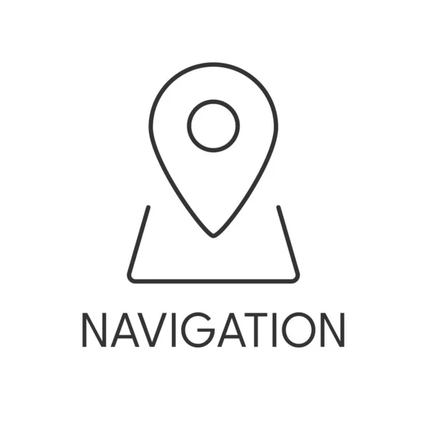 Esquema Del Icono Navegación Bienes Raíces Simple Vector Ilustración — Vector de stock