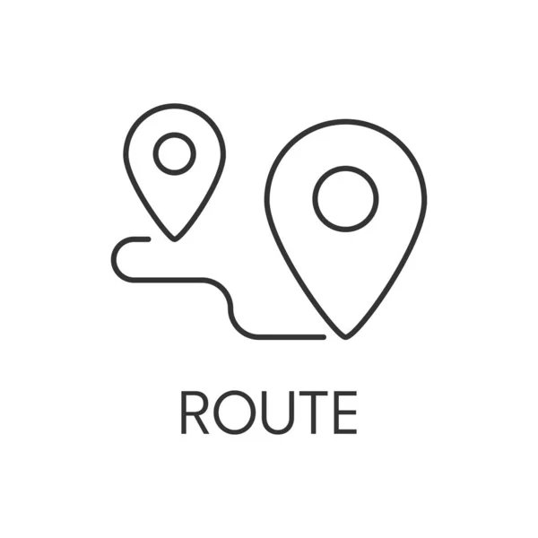 Route Icon Outline Simple Vector Illustration — Stock Vector
