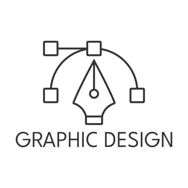 Graphisme Fine Icône Ligne Sur Fond Blanc — Image vectorielle