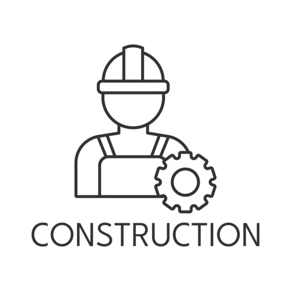 Construction Thin Line Symbol Auf Weißem Hintergrund — Stockvektor