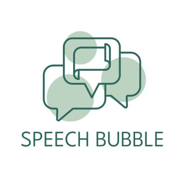 Konuşma baloncukları renk simgesi, logo biçimi