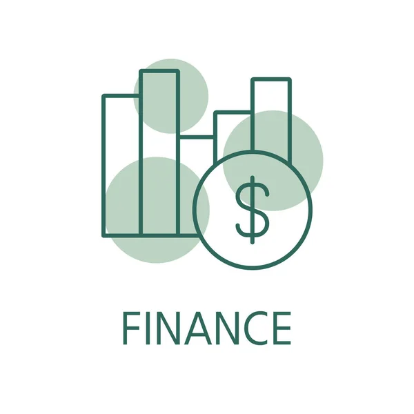 Finanzas Icono Color Estilo Logo — Archivo Imágenes Vectoriales