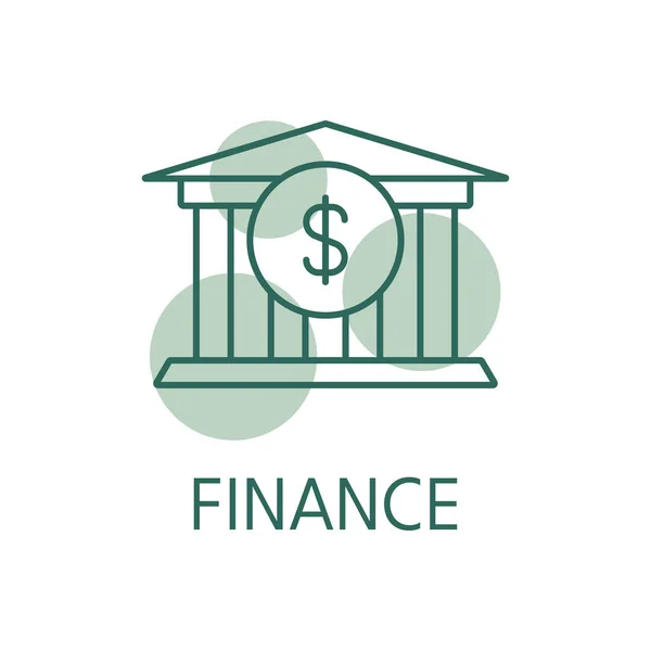 Finanzas Icono Color Estilo Logo — Archivo Imágenes Vectoriales