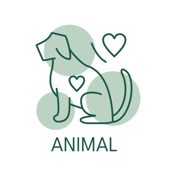 Цвет Животных Иконка Стиль Логотипа — стоковый вектор
