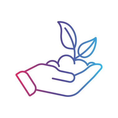 Ekoloji çizgisi gradyan simgesi, logo biçimi