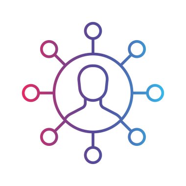 Proje yönetimi gradyan simgesi, logo biçimi