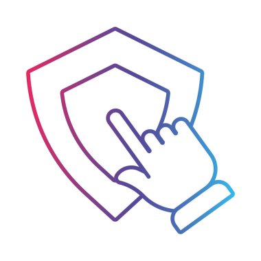 Sigorta satırı gradyan simgesi, logo biçimi