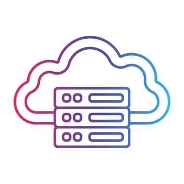 Web sunucu satırı gradyan simgesi, logo biçimi