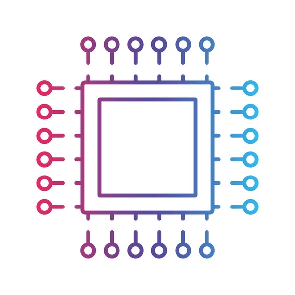 Inteligentna Linia Technologiczna Ikona Gradientu Styl Logo — Wektor stockowy
