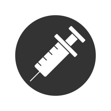 Şırınga doldurulmuş evrensel simge ui ux element işareti.