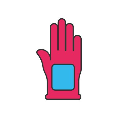 Eldiven iki renk evrensel simge ui ux element işareti.