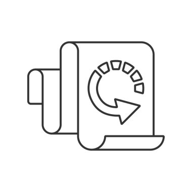 Sprint planlama çizgisi evrensel simge ui ux element işareti.