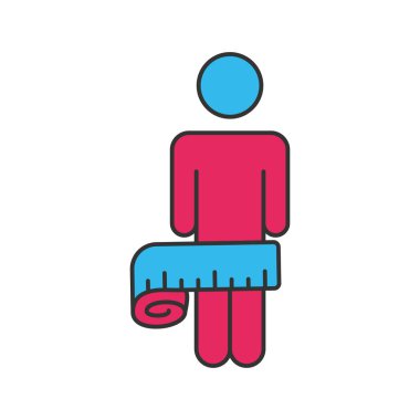 Vücut indeksi iki renk evrensel simgesi ui ux element işareti.