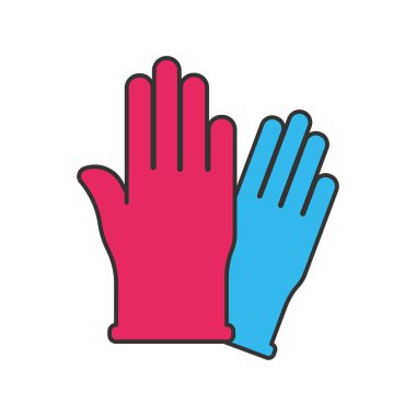 Eldiven iki renk evrensel simge ui ux element işareti.