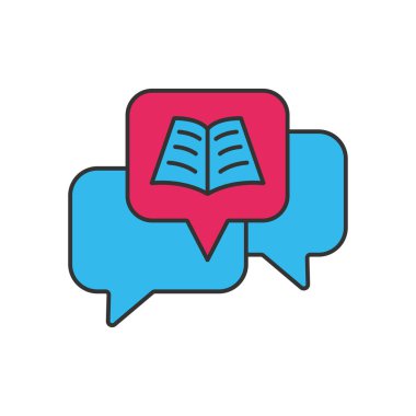 Hikaye iki renk evrensel simgesi ui ux element işareti.