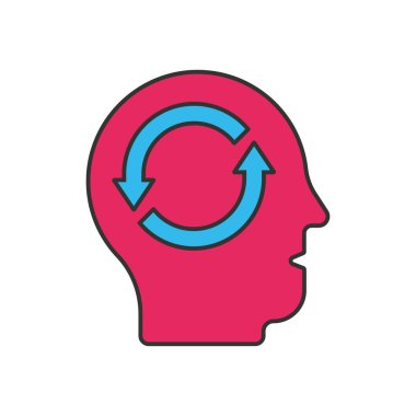 İki renk evrensel simgesi ui ux element işareti.