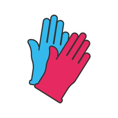 Eldiven iki renk evrensel simge ui ux element işareti.