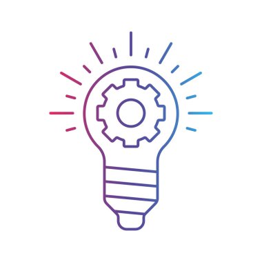 Gerçekleştirme çizgisi gradyan simgesi evrensel simge ui ux element işareti.