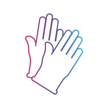 Eldiven çizgisi gradyan evrensel simge ui ux element işareti.