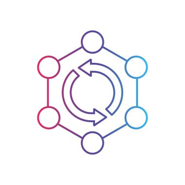 Hızlı planlama gradyan evrensel simge ui ux element işareti.