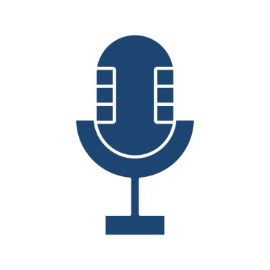 Mikrofon doldurulmuş evrensel simge ui ux ögesi işareti.
