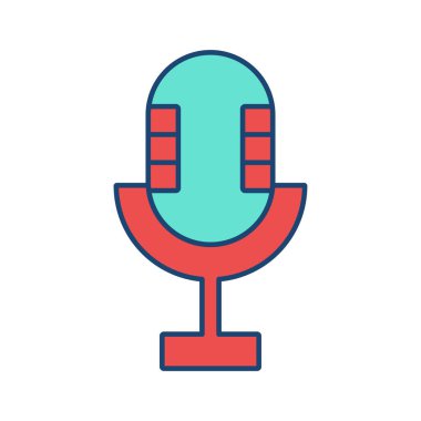Mikrofon hattı evrensel simge ui ux ögesi işareti.