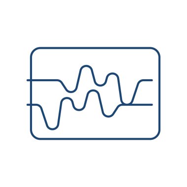 Ses dalgası çizgisi evrensel simge ui ux element işareti.