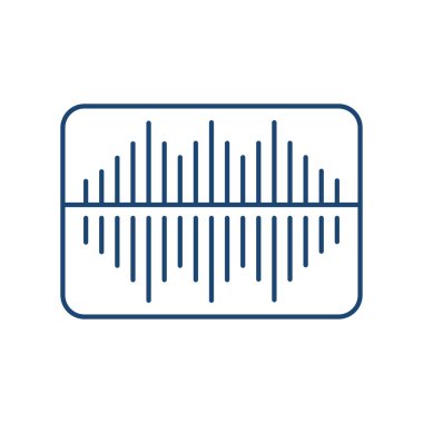 Ses dalgası çizgisi evrensel simge ui ux element işareti.
