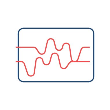Ses dalgası çizgisi evrensel simge ui ux element işareti.
