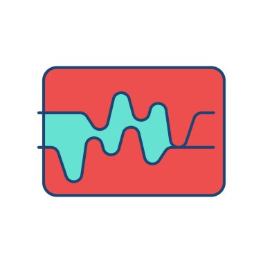Ses dalgası çizgisi evrensel simge ui ux element işareti.