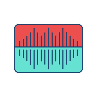 Ses dalgası çizgisi evrensel simge ui ux element işareti.