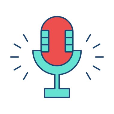 Mikrofon hattı evrensel simge ui ux ögesi işareti.