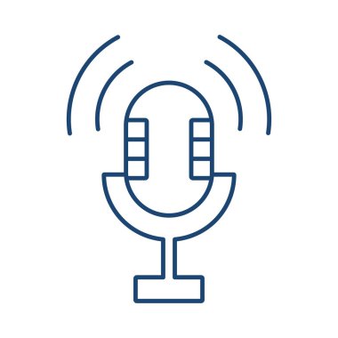 Mikrofon hattı evrensel simge ui ux ögesi işareti.