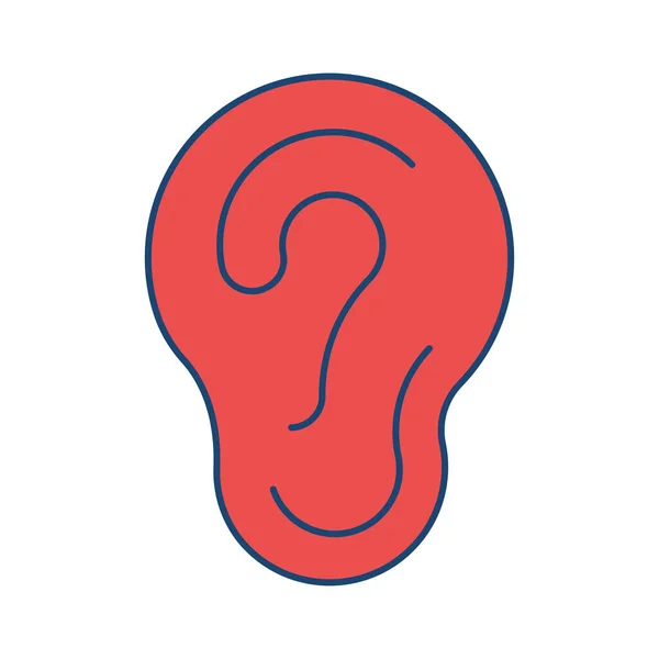 Ear Line Universal Icon Element Sign — 스톡 벡터