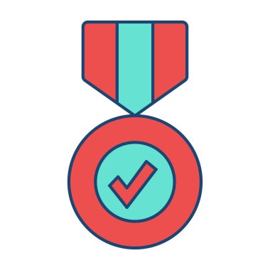 Madalya çizgisi evrensel simge ui ux element işareti.