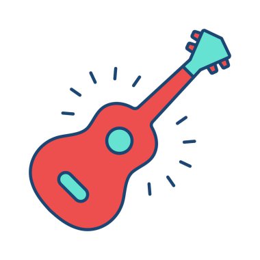 Gitar çizgisi evrensel simge ui ux element işareti.