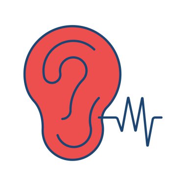 Kulak çizgisi evrensel simge ui ux element işareti.